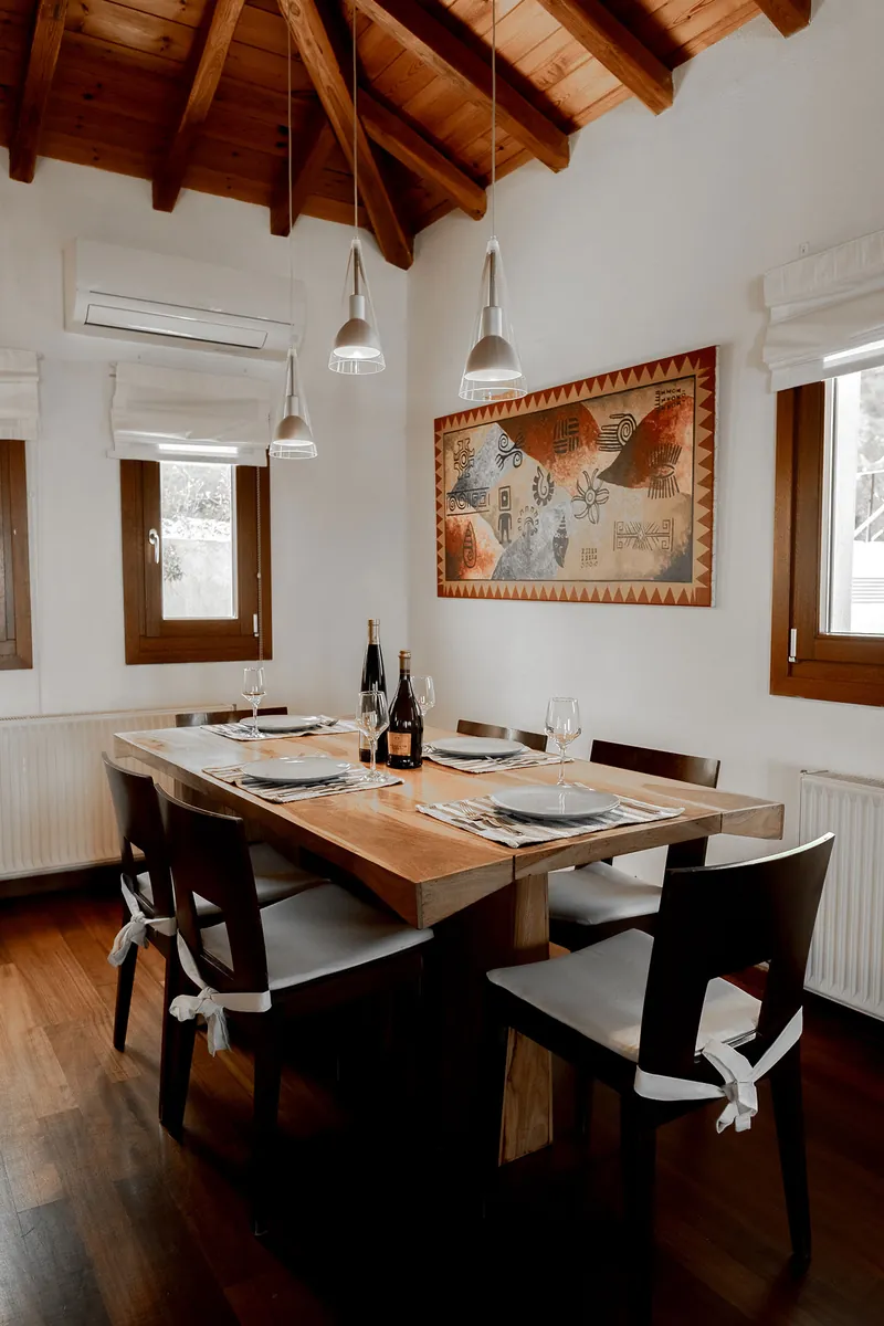 The dining table indoors