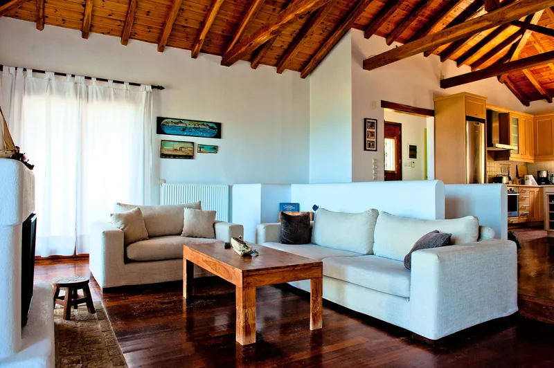 White sofas in the living room